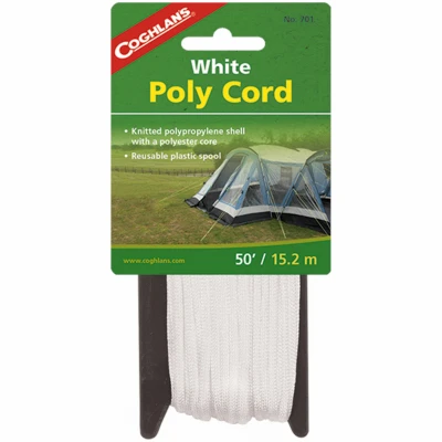 50ft Heavy-duty White Braided Nylon Rope On Reusable Spool