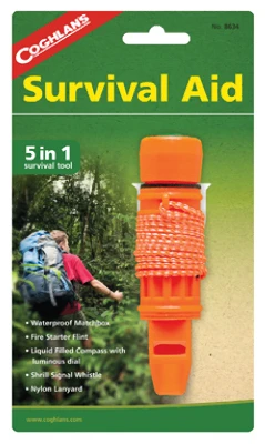 Compact 5-in-1 Survival Tool For Outdoor Safety