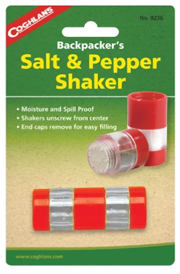 Compact Glass Salt & Pepper Shakers With Stainless Steel Tops
