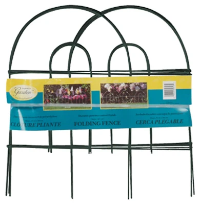 Durable Green Arch-top Garden Fence Panel - 24" H X 8' L