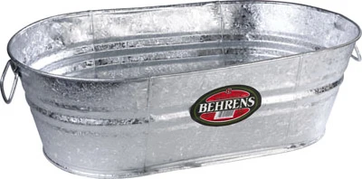 10.5 Gallon Oval Steel Tub – Rust & Weather Resistant