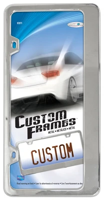 Durable Chrome License Plate Frame With Wide Base For Universal Fit