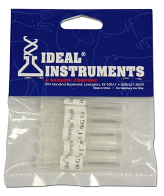 16-gauge 1-inch Disposable Livestock Injection Needles - 5 Pack