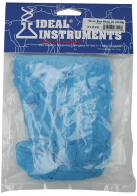 Large Blue Nitrile Disposable Gloves - 10 Pack