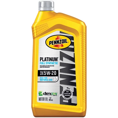 Platinum Full Synthetic Motor Oil 5w-20, 1 Quart