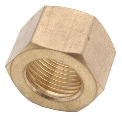 Lead-free 3/8 Inch Brass Compression Nuts - 3 Pack