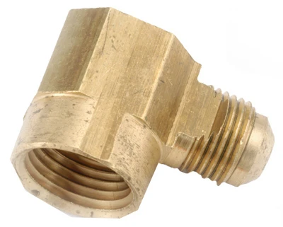 Lead-free 3/8" Brass Flare 90° Elbow Fitting With Female Iron Pipe Thread
