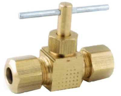1/4" Compression Needle Valve With Dual Tube Ends – Durable Metal Build