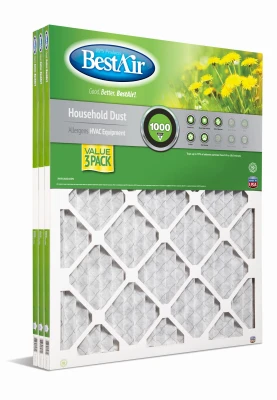 14x20 X 1 In. Standard Pleated Air Filter, Merv 8, 90 Days, 3-pk.
