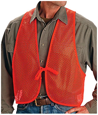 High Visibility Orange Mesh Safety Vest – One Size Fits All