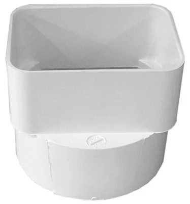 Durable Pvc Downspout To Sewer Adapter 3x4x4 Inches