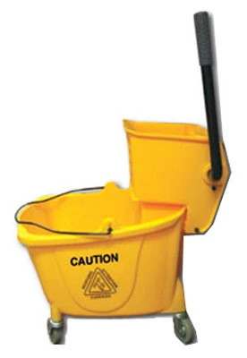 35 Quart Plastic Bucket With Sidepress Wringer Combo