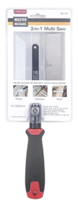 3-in-1 Multi Hand Saw With Interchangeable Blades For Wood, Metal & Plastic