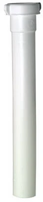 Durable White Plastic Drain Extension Tube For Kitchen & Bathroom Plumbing