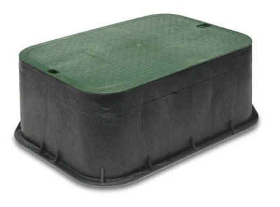 12x17x6 Inch Black Valve Box Extension With Green Lid