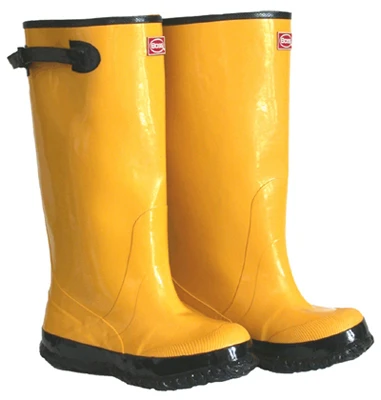 17" Yellow Waterproof Over-shoe Knee Boots Size 14