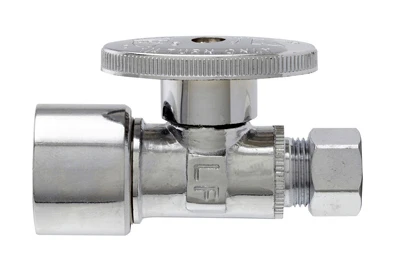 Straight Chrome Push Fit Valve, 5/8-in. Od X 3/8-in. Od Compression