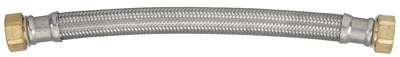 Braided Stainless Steel Water Heater Connector, 7/8 Compression X 3/4 Fip X 12 In.
