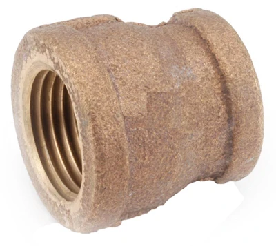 Lead-free Brass Reducing Coupling 1/2" X 1/4" Female Threaded Pipe Connector