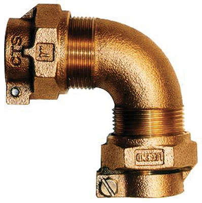 Lead-free 1" Copper Water Service Elbow By Pak Connection