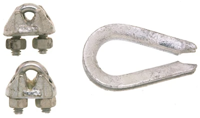 3/16-inch Rope Thimble & Clip Set – Durable Wire Rope Hardware
