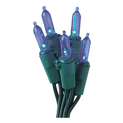 Blue Led Mini Christmas Lights - 100 Count String