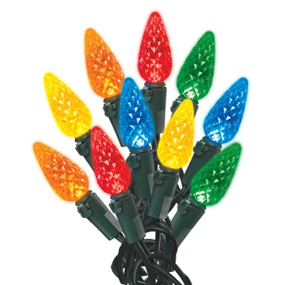 Multicolor Christmas Led String Lights – 70 Count C6 Bulbs