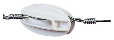 Durable White Electric Fence High-strain Insulators - 5 Pack