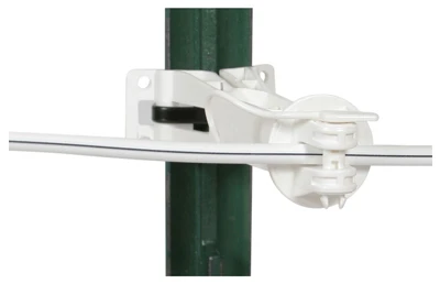 5" White Offset Electric Fence Insulators - 20 Pack