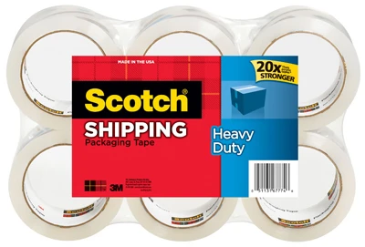 Shipping Packaging Tape, 1.88 In. X 54.6 Yd., 6-pk.