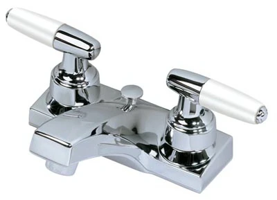Chrome Two-handle Bathroom Faucet With Pop-up Drain