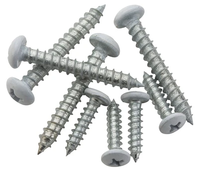 White Pan Head Shelf Mount Screws 1.5-inch, 4-pack