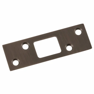 Satin Nickel Security Strike Plate 1.25" X 6" For Deadbolt Locks