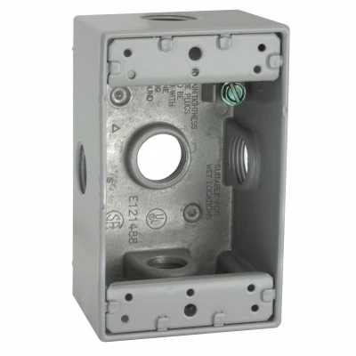 Weatherproof 1-gang Outdoor Aluminum Electrical Box 4.5x2.75x2 In