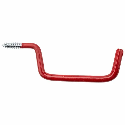 6-inch Vinyl-coated Ladder Screw Hook – Durable Red Finish