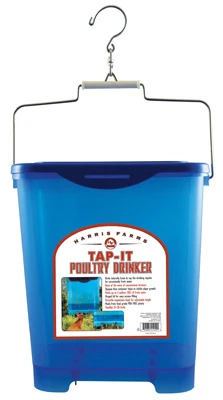 Tap-it Poultry Drinker, Opaque Blue, 4 Gallon