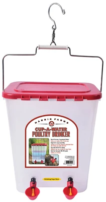 Cup-a-water 4 Gallon Poultry Drinker – Mess-free Hydration Solution