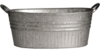 16.5" Galvanized Oval Tub With Handles – Durable & Versatile