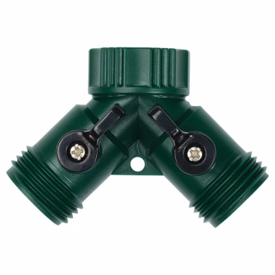 2-way Plastic Garden Hose Shut-off Valve For Efficient Water Control