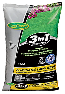 3-in-1 Weed & Feed With Crabgrass Control – Covers 5,000 Sq. Ft.