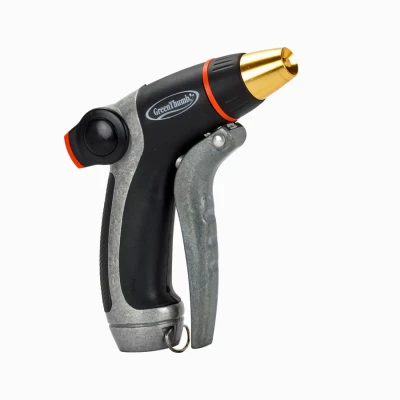 Durable Metal Adjustable Hose Nozzle With Front Trigger Control
