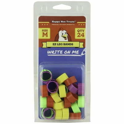 Ez Medium Chicken Leg Bands - 26 Pack, Multi-color