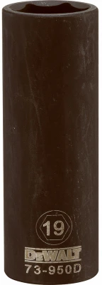 19mm 6-point Deep Impact Socket With 1/2" Drive And Black Oxide Finish