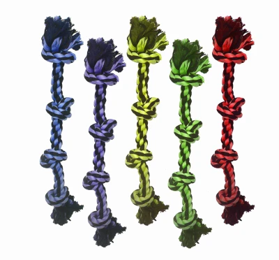 Nuts For Knots 25" 4 Knot Rope Dog Toy - Assorted Colors