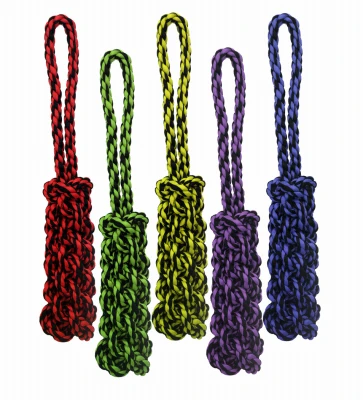 Durable 16" Natural Cotton Rope Tug Toy For Dogs