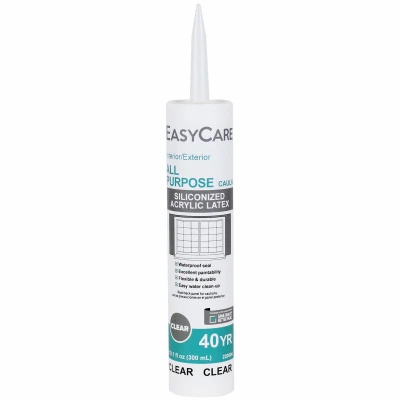Easy Care Clear All Purpose Caulk 10.1 Oz – Acrylic Latex With Silicone