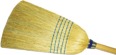 Corn Bristle Janitor Broom With 42-inch Handle And 5 Sews