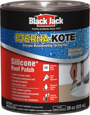 White Silicone Roof Patch - Durable 1-qt Sealant For Repairs