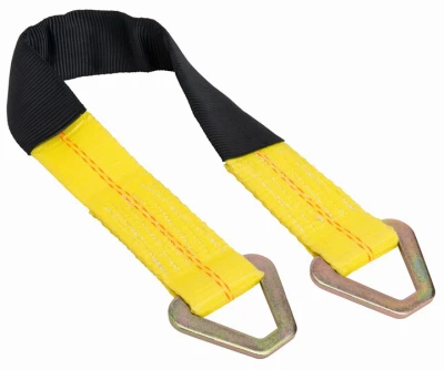 Heavy-duty 2" X 24" Axle Strap With Flat D-rings For Secure Vehicle Transport