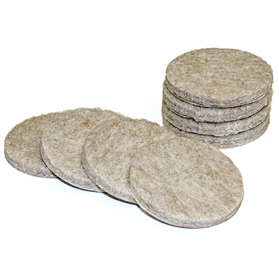 1.5-inch Round Self-adhesive Tan Felt Pads – 8 Pack